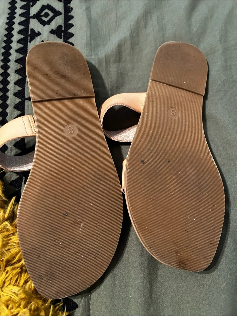 Women’s Double Strap Slide Sandals in Nude